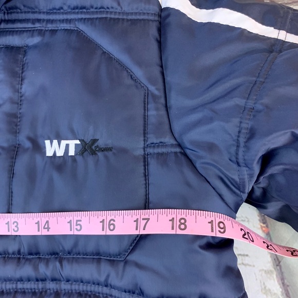 WTXtreme Boys Large 14/16 Navy Blue Hooded Puffer - Picture 5 of 8